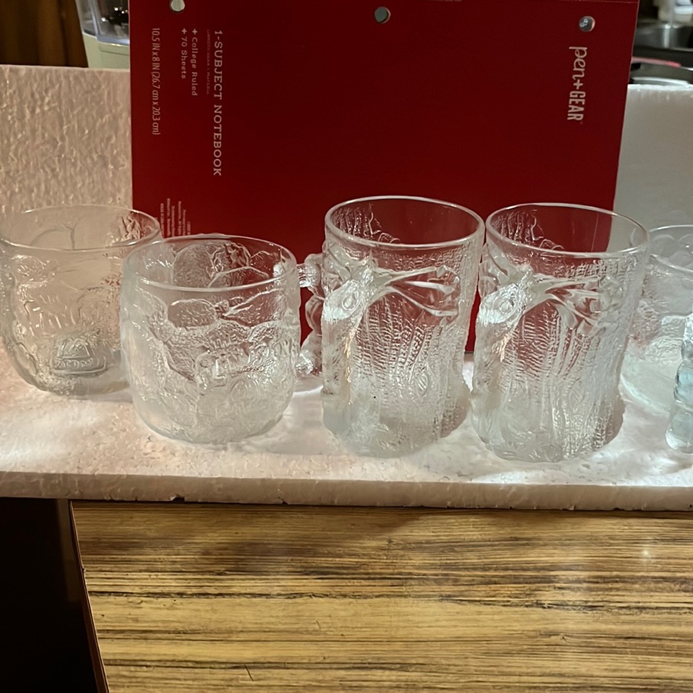 The flintstones mcdonalds mugs 5 puede set crear glass vintage